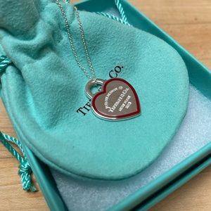 Return to Tiffany Red Heart Pendant Necklace